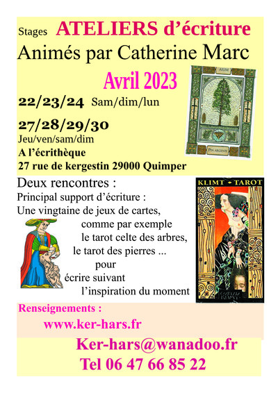 Ateliers d'écriture avec les cartes