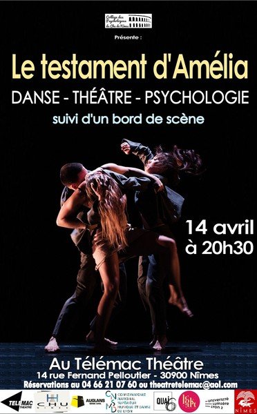 LE TESTAMENT D’AMÉLIA Danse/Théâtre/Psychologie