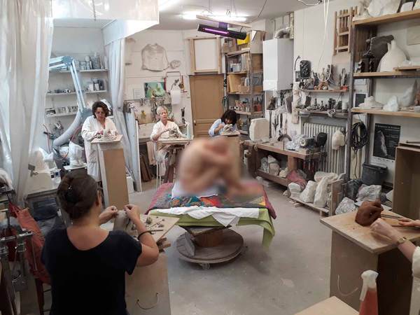 Stage de modelage d'après modèle vivant