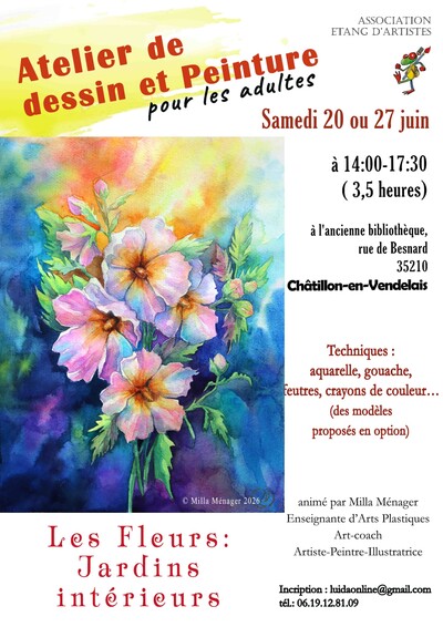 ATELIER de DESSIN et PEINTURE / Les Fleurs