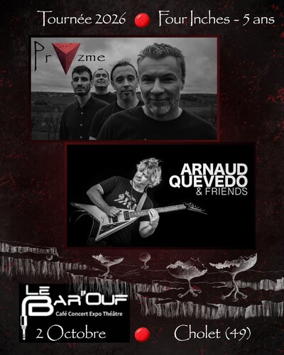 Concert Pryzme (rock prog) + Arnaud Quevedo( rock fusion)