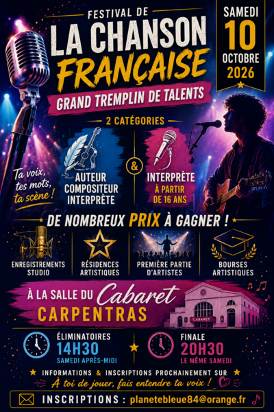 FESTIVAL DE LA CHANSON FRANCAISE CONCOURS DE CHANT