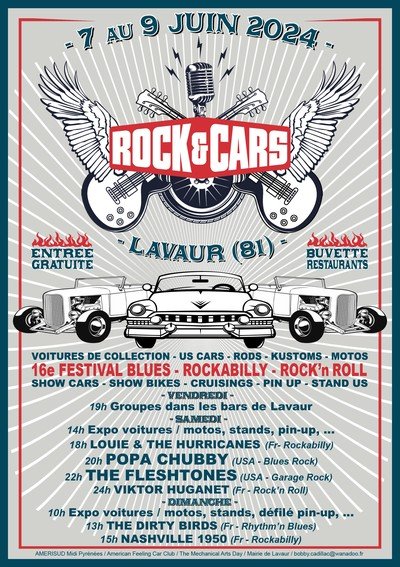 Festival  ROCK’&’CARS du 7 au 9 juin 2024