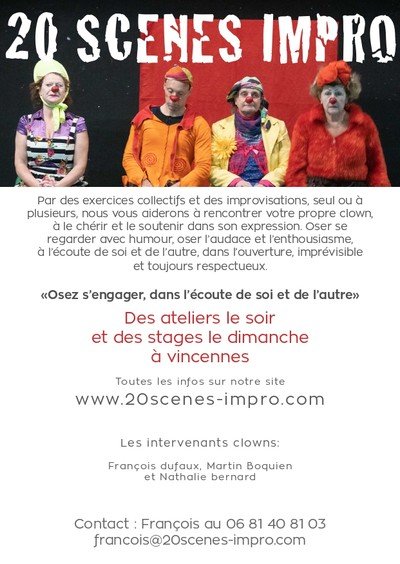 Compagnie 20 scenes-impro - le clown dans tous ses états