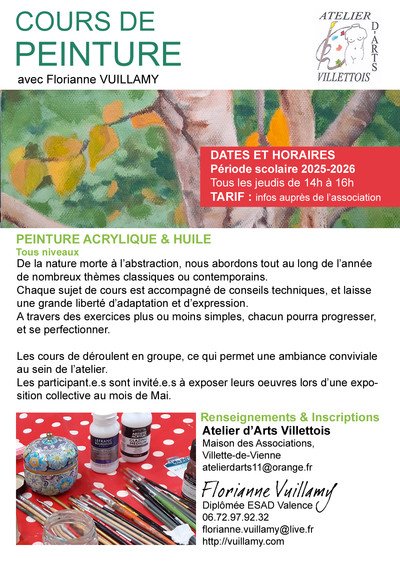 Florianne Vuillamy - Cours de peinture - Adultes