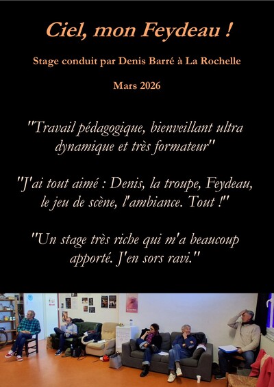 Stage Théâtre - Ciel, mon Feydeau !