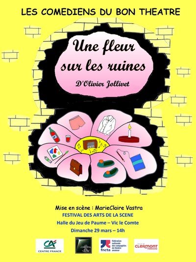 une fleur sur les ruines