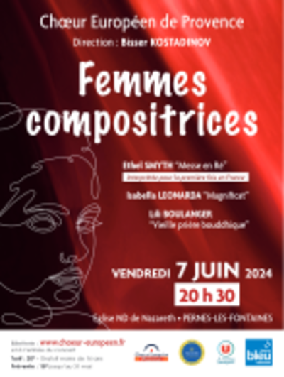 CONCERT FEMMES COMPOSITRICES du Choeur Européen de Provence 