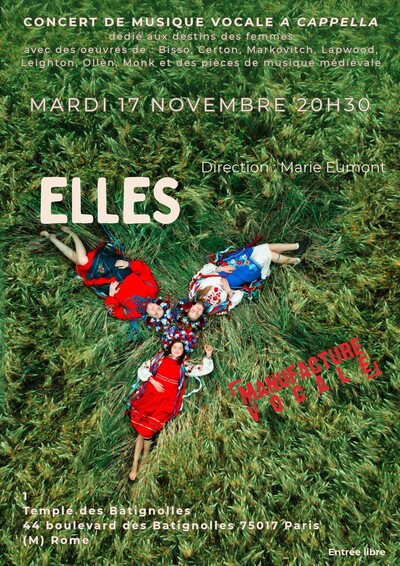 ELLES - concert vocal à cappella de la Manufacture Vocale
