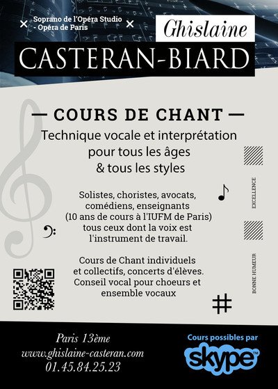 Ghislaine Castéran - Soprano prof. de chant