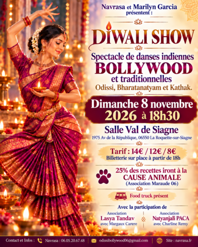 SPECTACLE ''DIWALI" DANSE Bollywood et traditionnelles