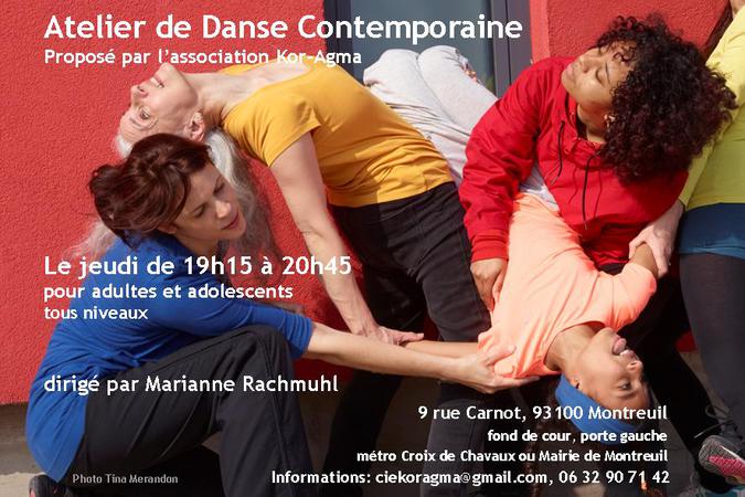 Compagnie Kor-Agma - Atelier de danse contemporaine, pour adultes tous niveaux