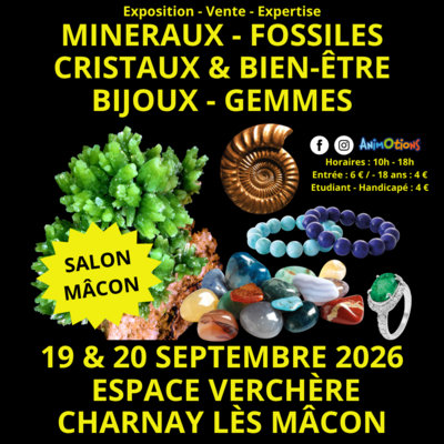 2ème Salon Minéraux Fossiles Cristaux & Bien-Être Gemmes