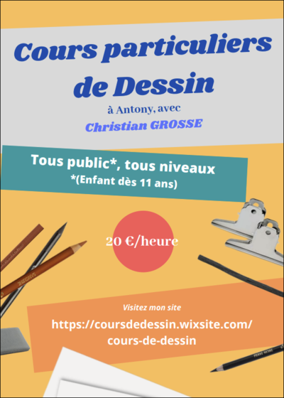 Christian GROSSE - Cours particuliers de Dessin