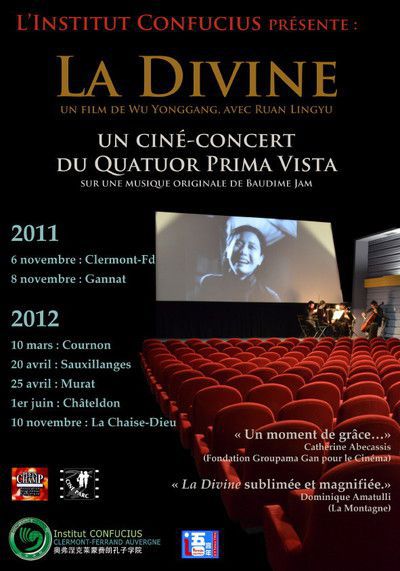 "La Divine" en ciné-concert par le Quatuor Prima Vista le 10 mars à Cournon-d'Auvergne