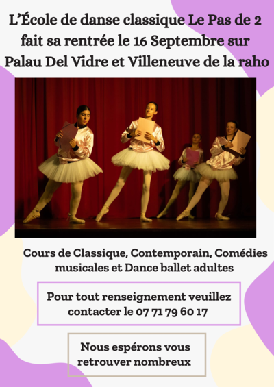 LE PAS DE 2 - Ecole danse classique. Contemporain 