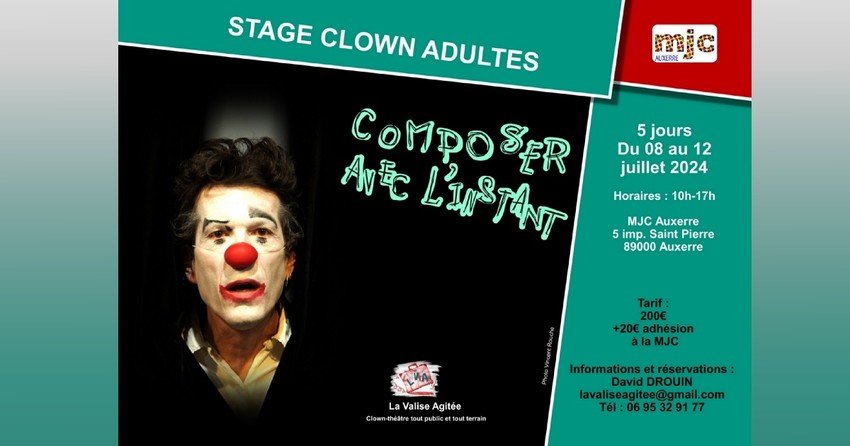 Stage clown adultes, 5 jours.