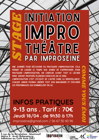 Stage d'initiation au Théâtre d'Impro par Improseine