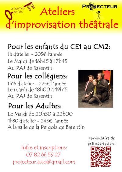 Association Projecteur - Ateliers de théâtre d'improvisation 