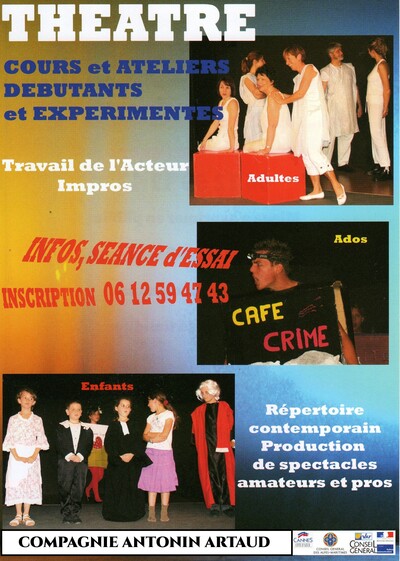 COMPAGNIE ANTONIN ARTAUD - cours et ateliers théâtres Enfants - Ados - Adultes