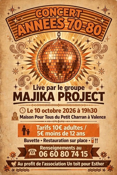 Concert Années 70 et 80.