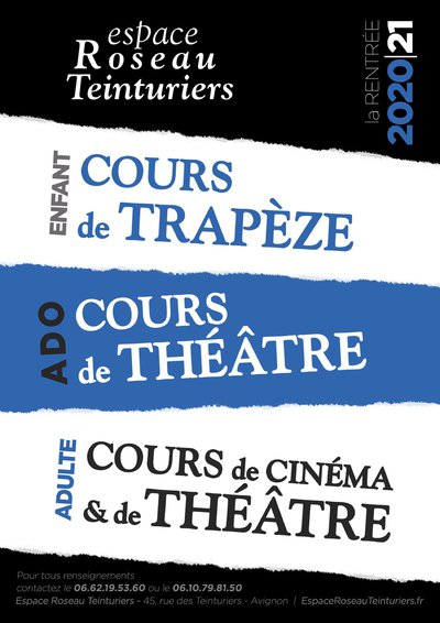Espace Roseau Teinturiers - Cours de trapèze enfant/ado, cours de théâtre pour les ados