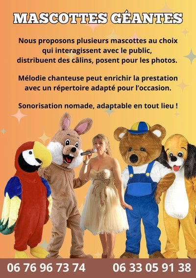 Florian & Mélodie - Mascottes & Chanteuse