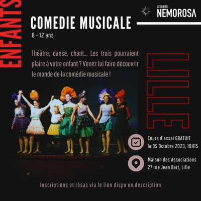 Les Ateliers Nemorosa - Atelier comédie musicale 8-12 ans