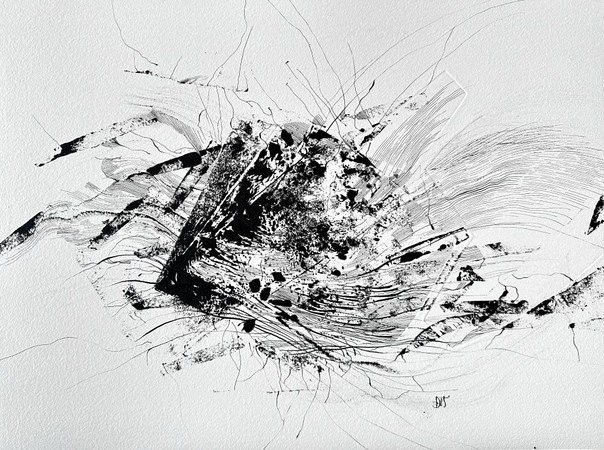 Les valeurs du noir .  dessins & gravures d' ERIC DABANCOURT