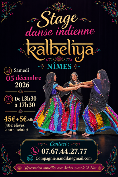 Stage de danse indienne Kalbeliya | Nîmes