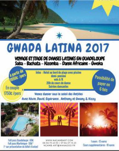 Stage de danses latines en Guadeloupe du 1er au 10 avril 2017