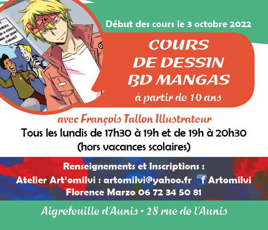 Association Art'omilvi - Cours de dessin, BD - Mangas