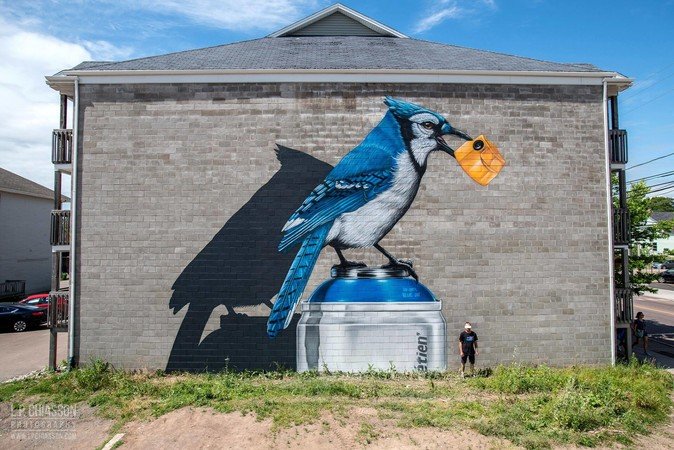 Étien' - Fresque murale et anamorphose