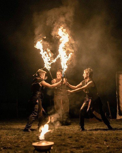 Clan muspellheim - spectacle de feu - Völuspà - spectacle de feu viking 