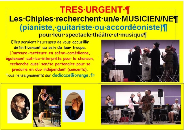 Recherche musicien/ne très urgent