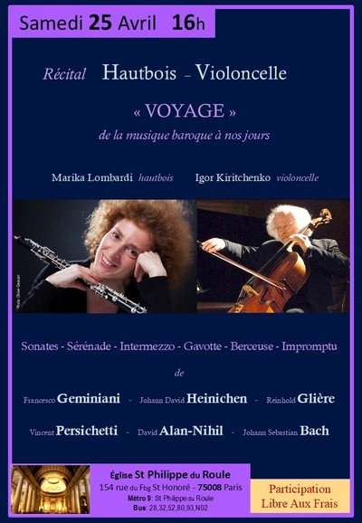 Récital, Hautbois & Violoncelle