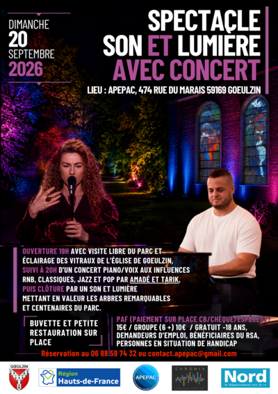 Spectacle Son et Lumière avec Concert au siège de l’APEPAC