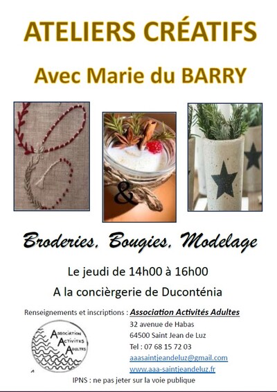 Association Activités Adultes - AAA - Ateliers créatifs