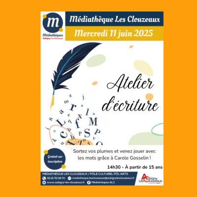 Atelier d'écriture créative
