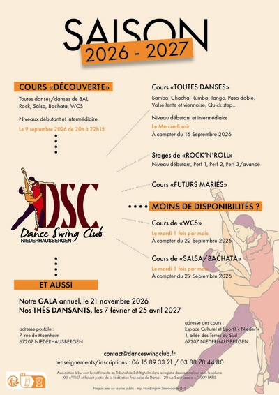 Dance Swing Clubb - SAISON DANSE DU DSC 2026/2027