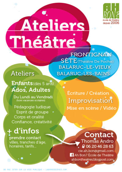 Ecole de Théâtre Ah Bon ? - Ateliers théâtre enfants / ados / adultes