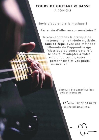 Mish Zik Cours de Guitare et Basse - L'apprentissage de la musique SANS SOLFÈGE, c'est ici!