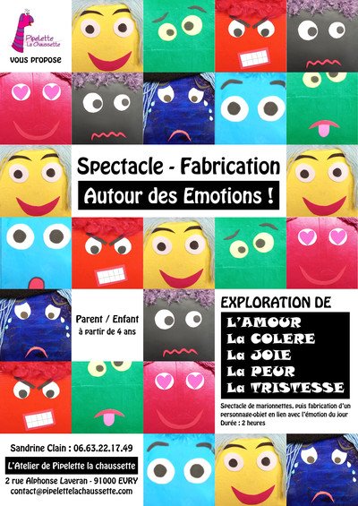 Pipelette la chaussette - Spectacle /fabrication Autour des Emotions