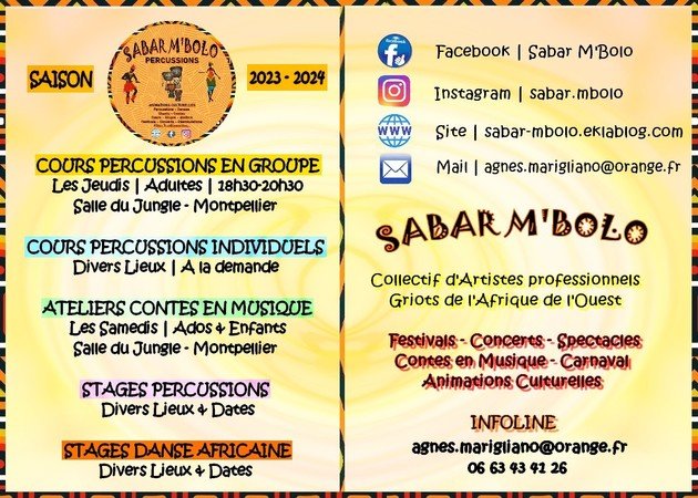 Sabar M'Bolo Collectif - Cours de percussions