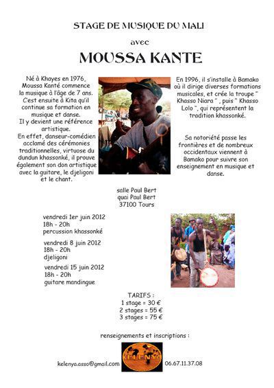 stage de musique du Mali avec Moussa Kanté