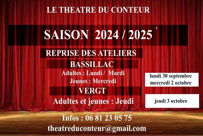 THEATRE DU CONTEUR - ATELIER THEATRE JEUNES / ADOS / ADULTES