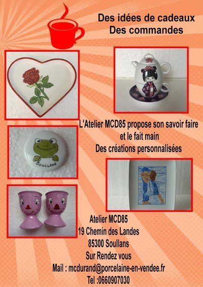 L’atelier mcd85 -  création en peinture sur porcelaine