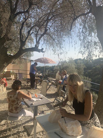 Coworking atelier vue mer avec intérieur et extérieur 