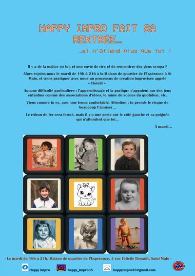 Happy Impro - Reprise des ateliers Happy Impro