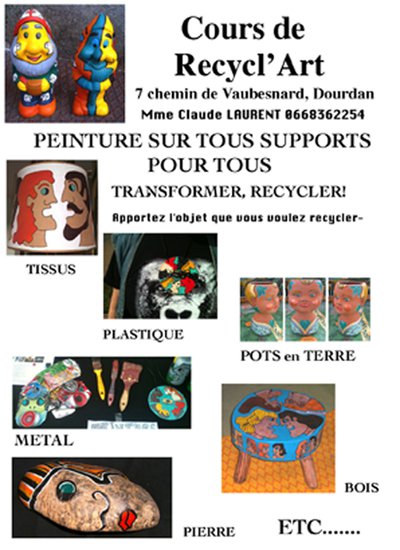 Recycl'Art - Peinture sur tous supports, Customisation